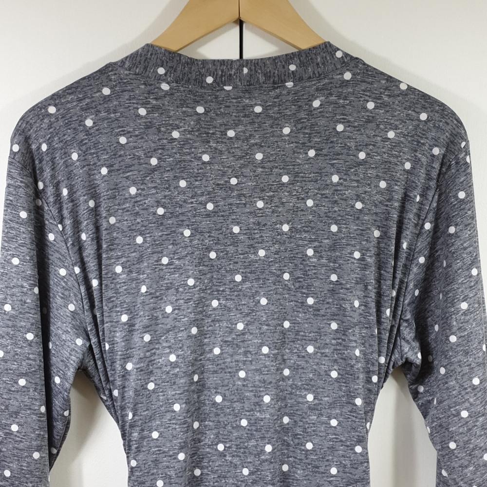 Laura Ashley polka dot gray robe - Picture 9 of 10